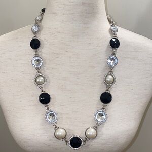 Black and Silver Beaded Necklace